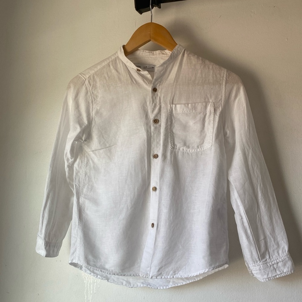 Zara 9 Boys Linen Blend Shirt